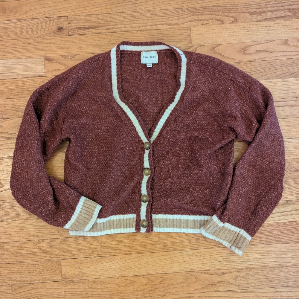 Women's Brown Cardigan Sweater